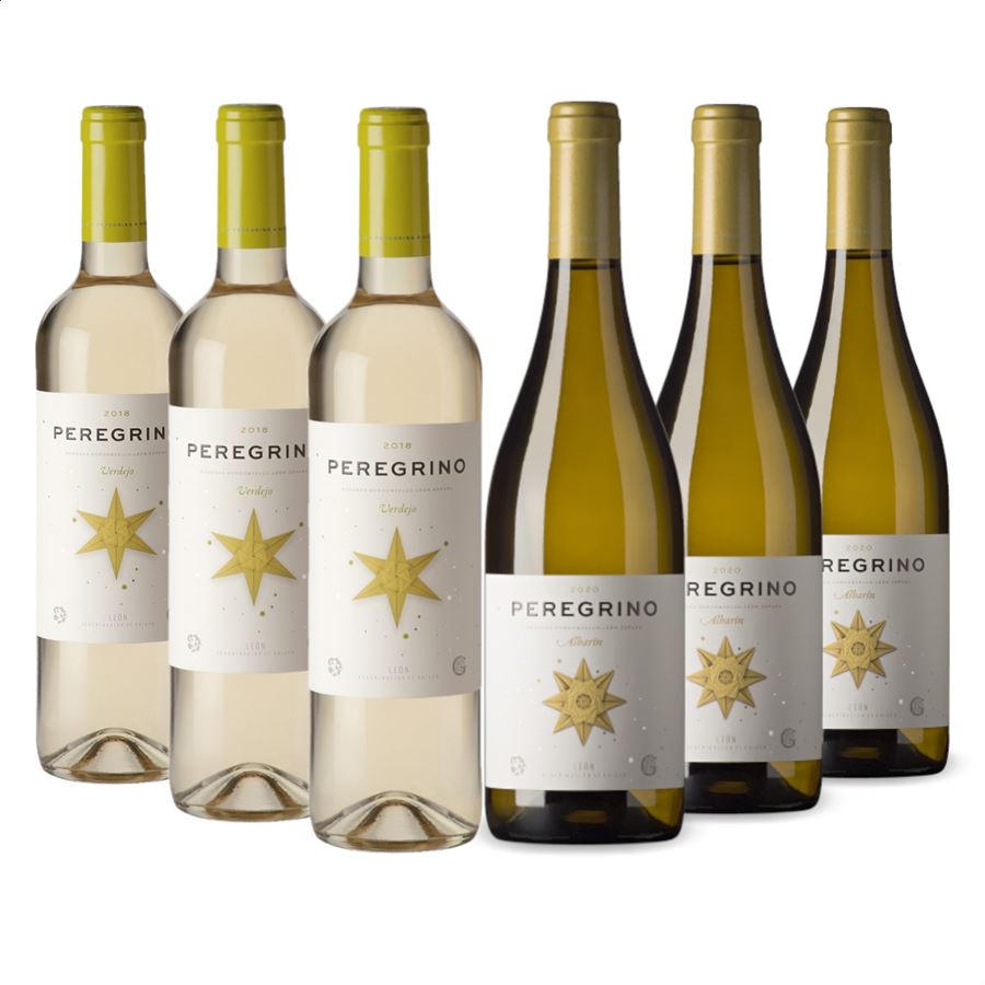 Peregrino - Lote degustación vinos blancos D.O. León 75cl, 6uds