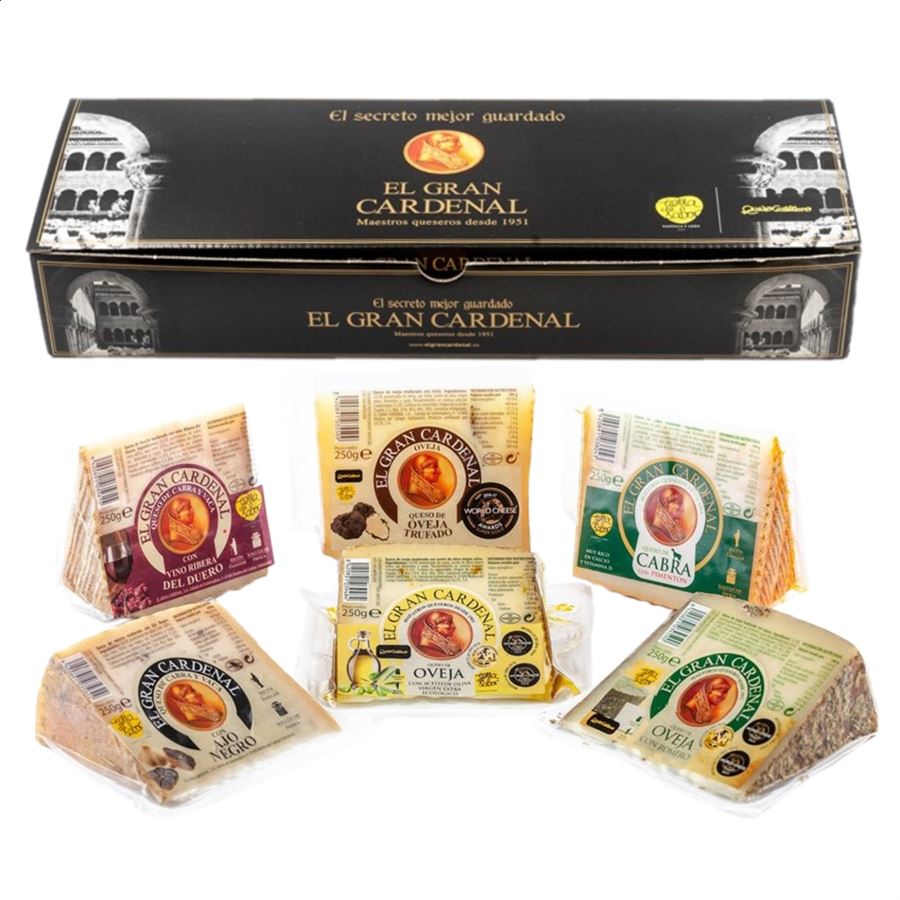 El Gran Cardenal - Lote Surtido Especialidades 6 cuñas de quesos 250g, 6uds