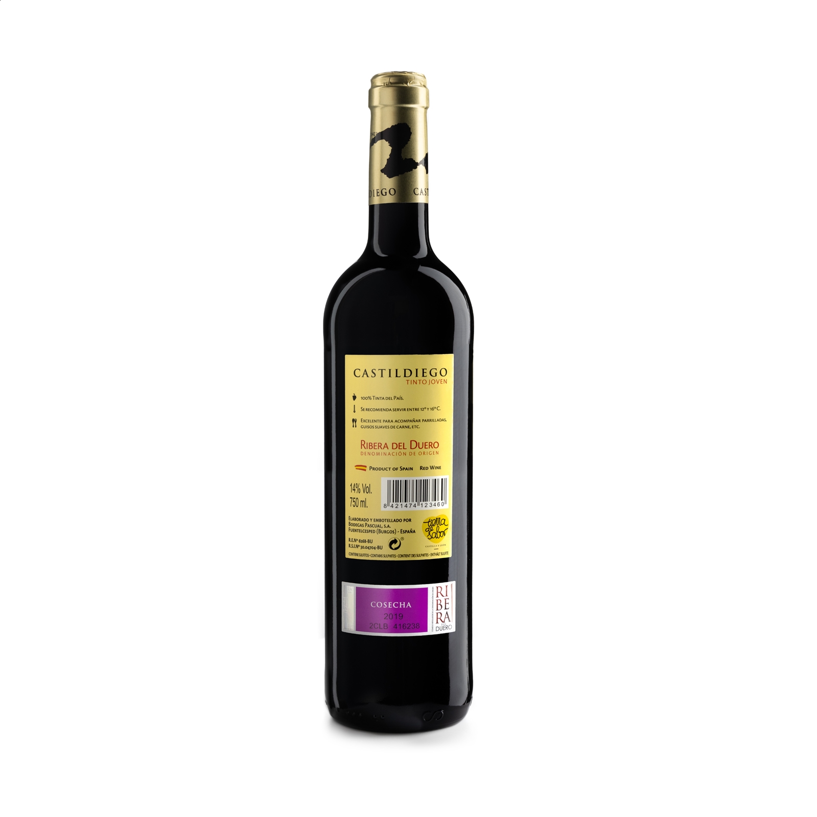 Castildiego - Vino tinto joven D.O. Ribera del Duero 75cl, 6uds