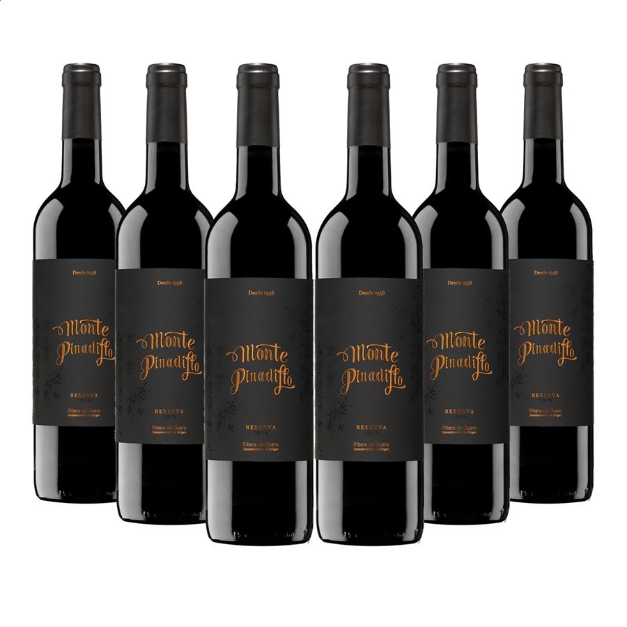 Bodega San Roque - Monte Pinadillo vino tinto reserva D.O. Ribera de Duero 75cl, 6uds