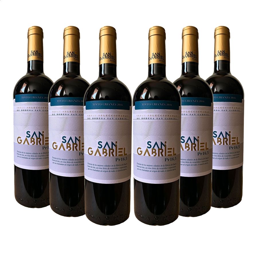 Bodegas San Gabriel - Vino tinto crianza D.O. Ribera del Duero 75cl, 6uds