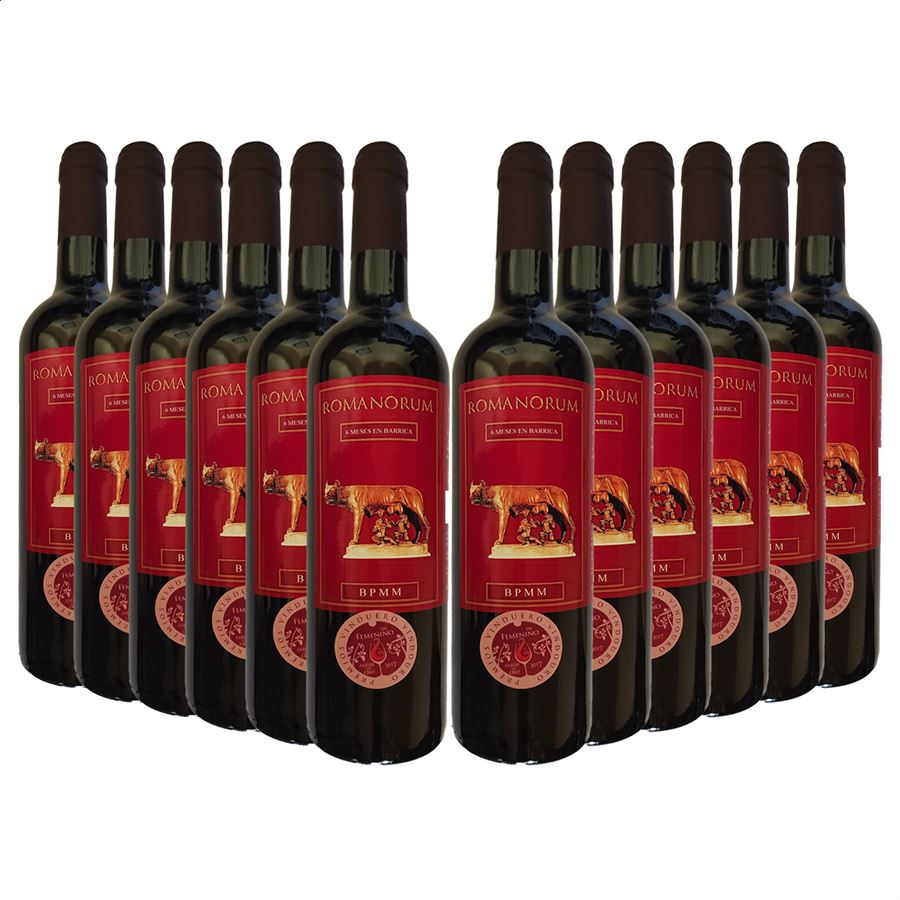 Romanorum - Vino tinto joven roble D.O. Arribes 75cl, 12uds