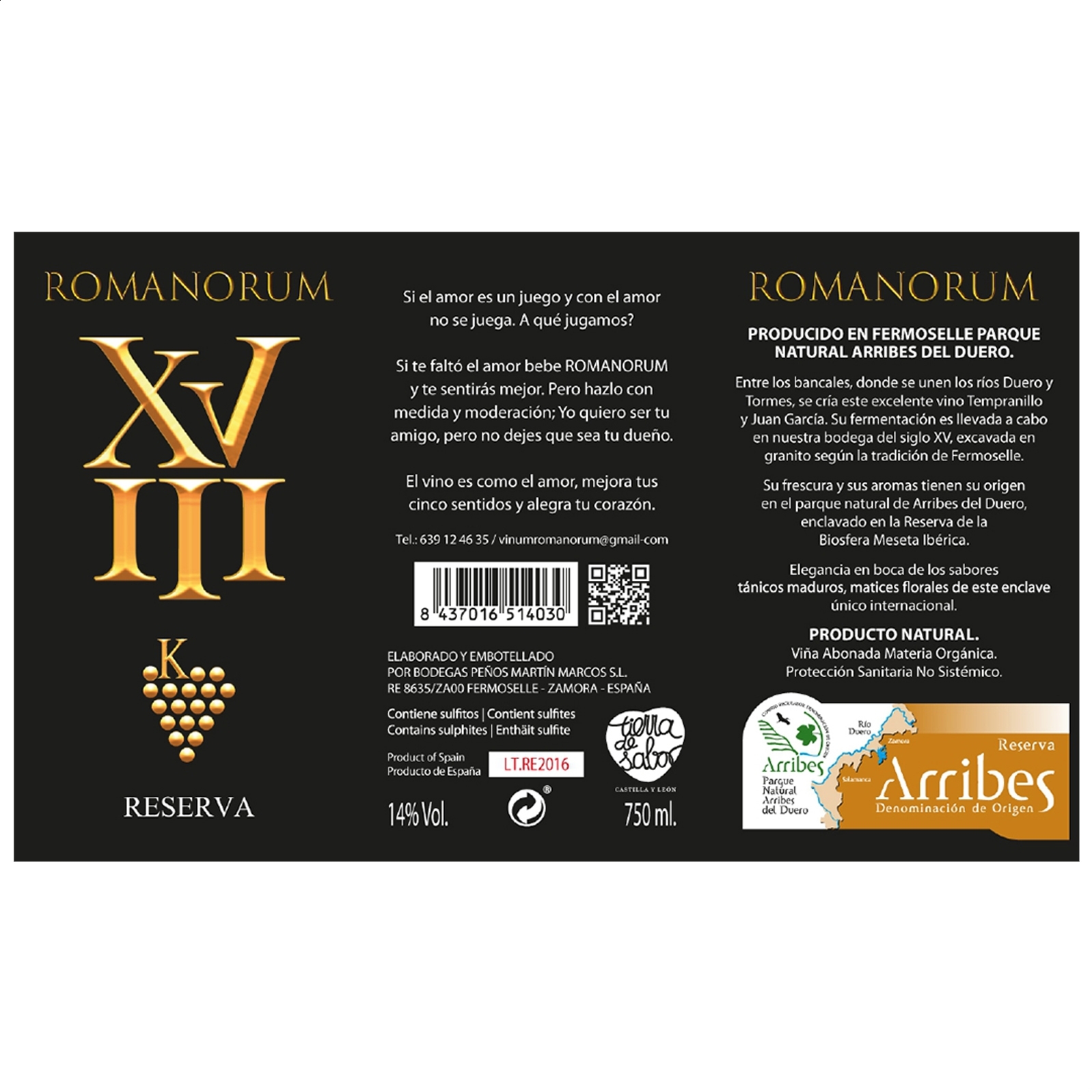 Romanorum - Lote de vino variado D.O. Arribes 75cl, 6uds