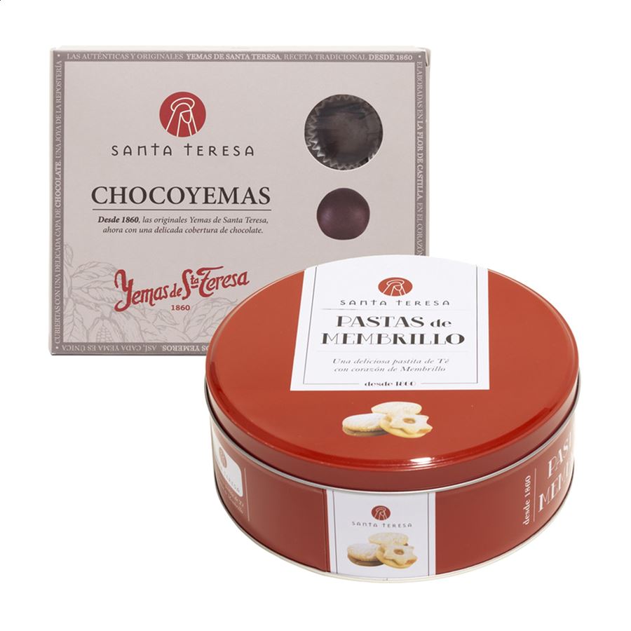 Santa Teresa Gourmet - Lote Detalle Especial - ChocoYemas, 12uds + Pastas de membrillo, 600gr