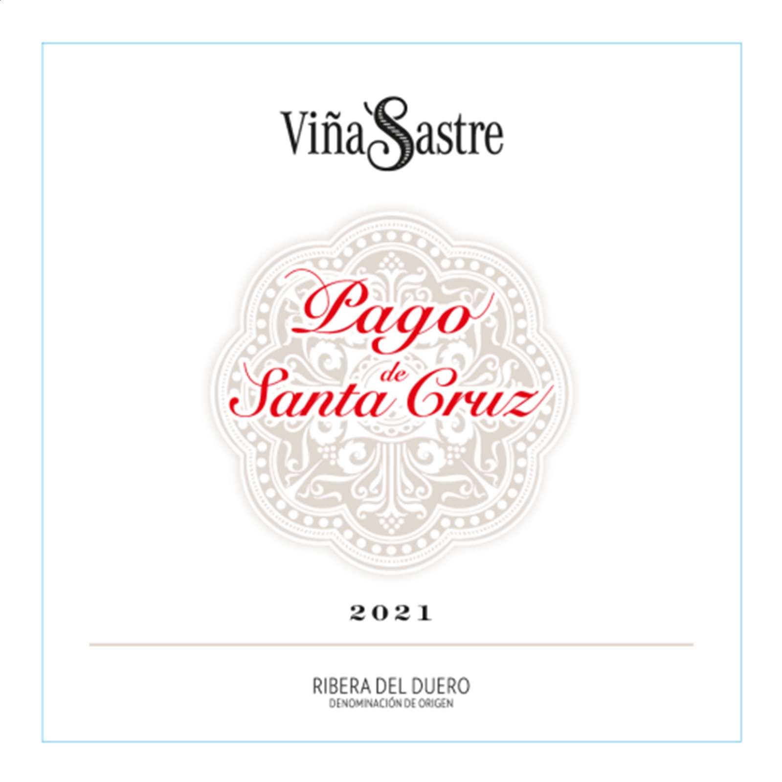 Viña Sastre Pago Santa Cruz 2021 - Vino tinto D.O. Ribera del Duero 75cl, 3uds