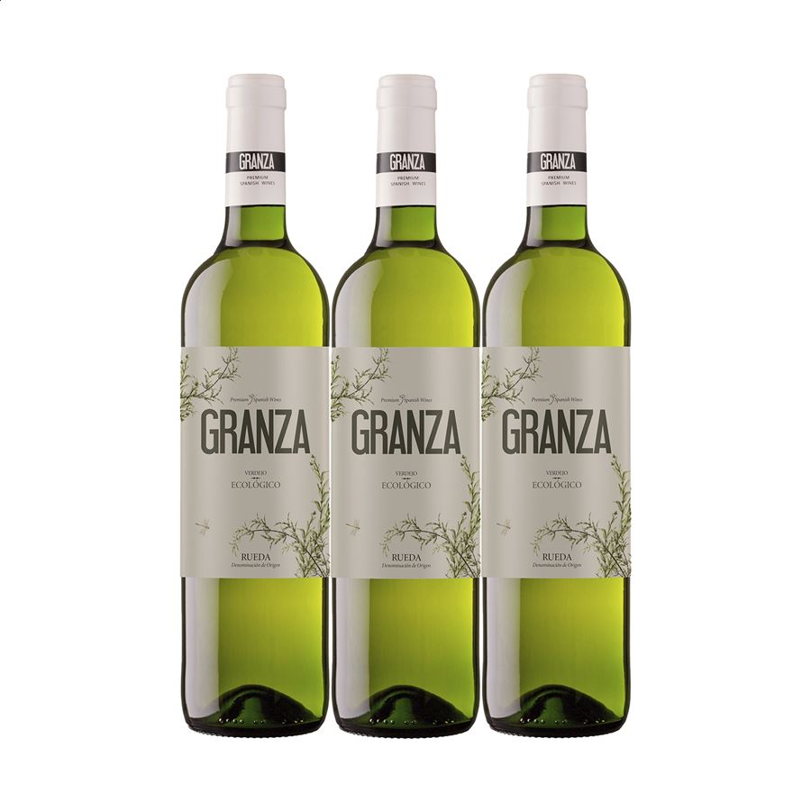 Granza Ecológico Verdejo - Vino blanco joven D.O. Rueda 75cl, 3uds