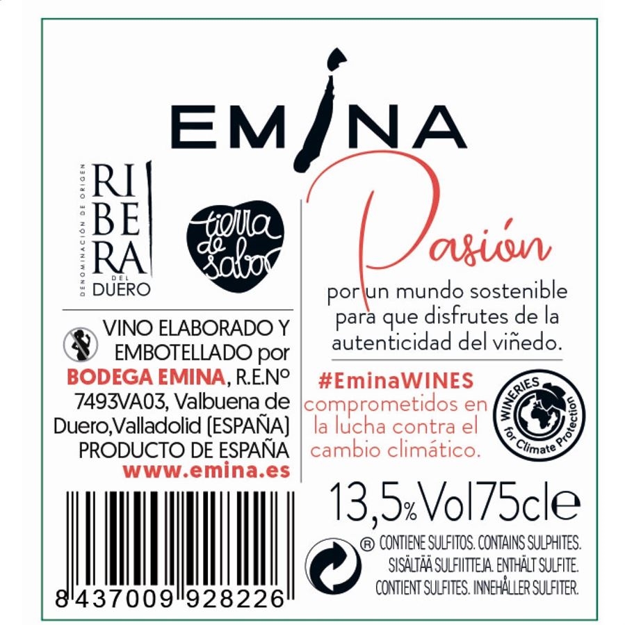 Bodega Matarromera - Emina Pasión vino tinto D.O. Ribera del Duero 75cl, 3uds