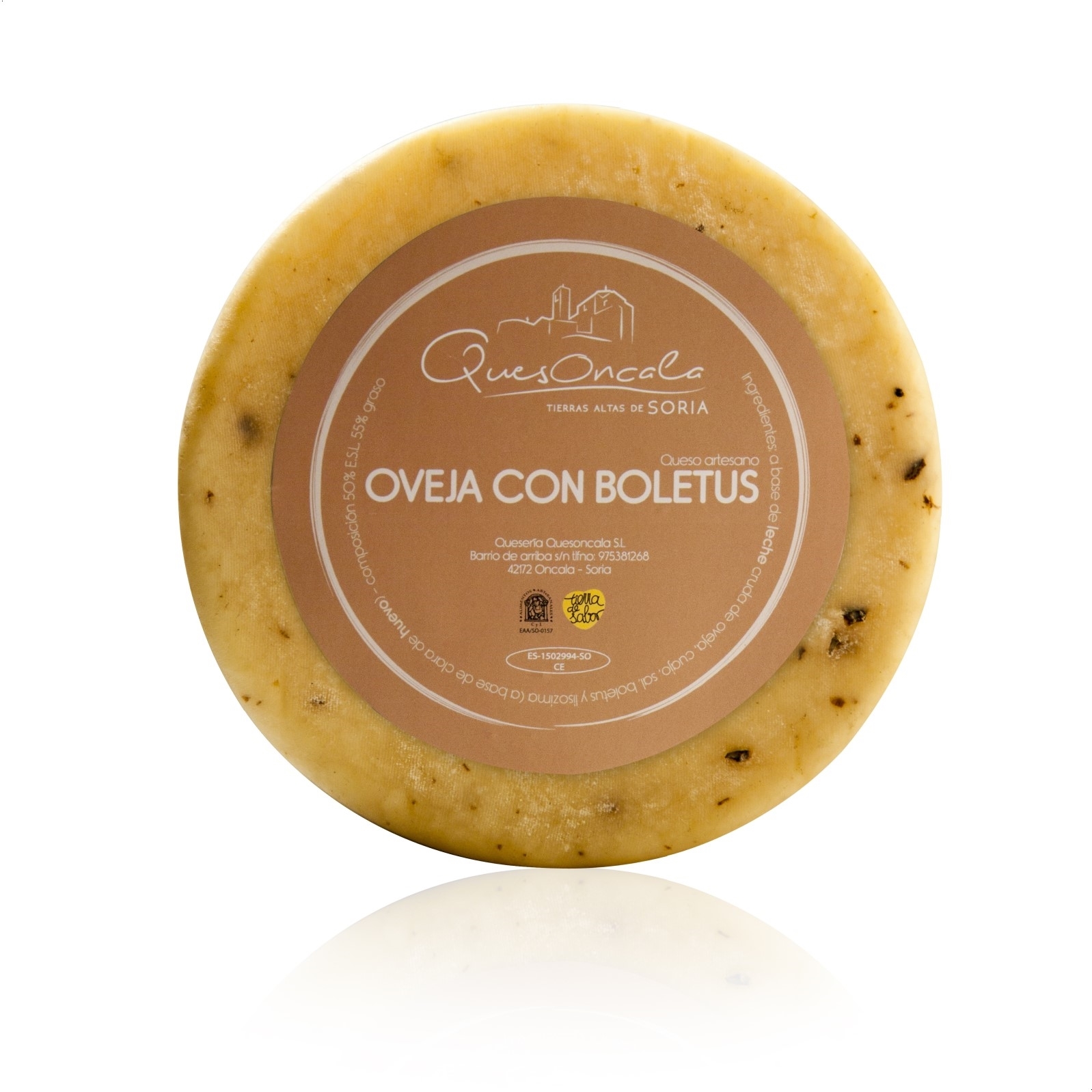 Quesoncala - Queso de oveja de leche cruda con boletus 600g, 4uds