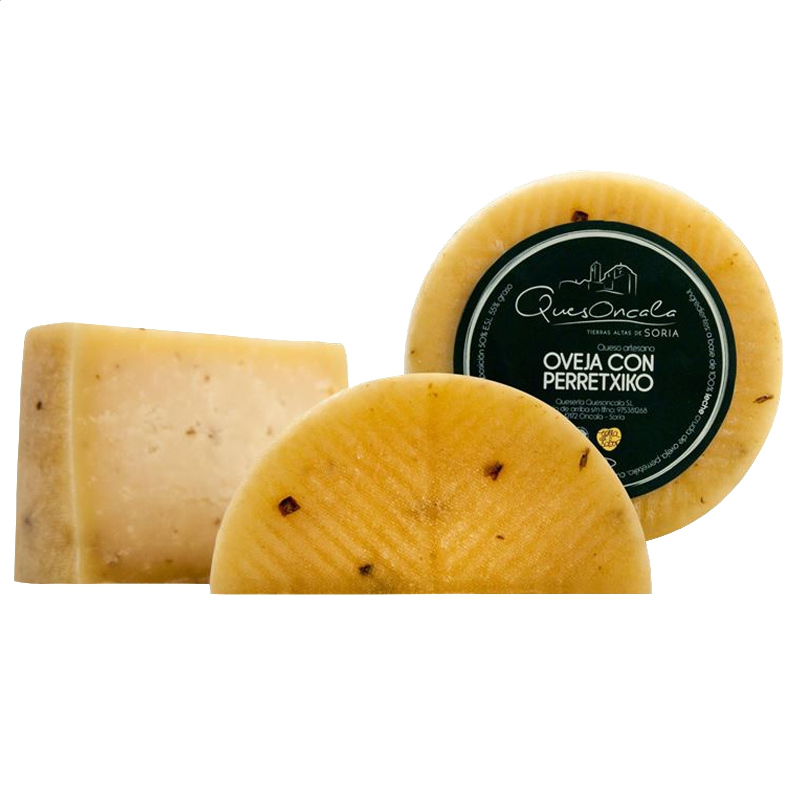 Quesoncala - Queso de oveja de leche cruda con perretxiko 600g, 4uds