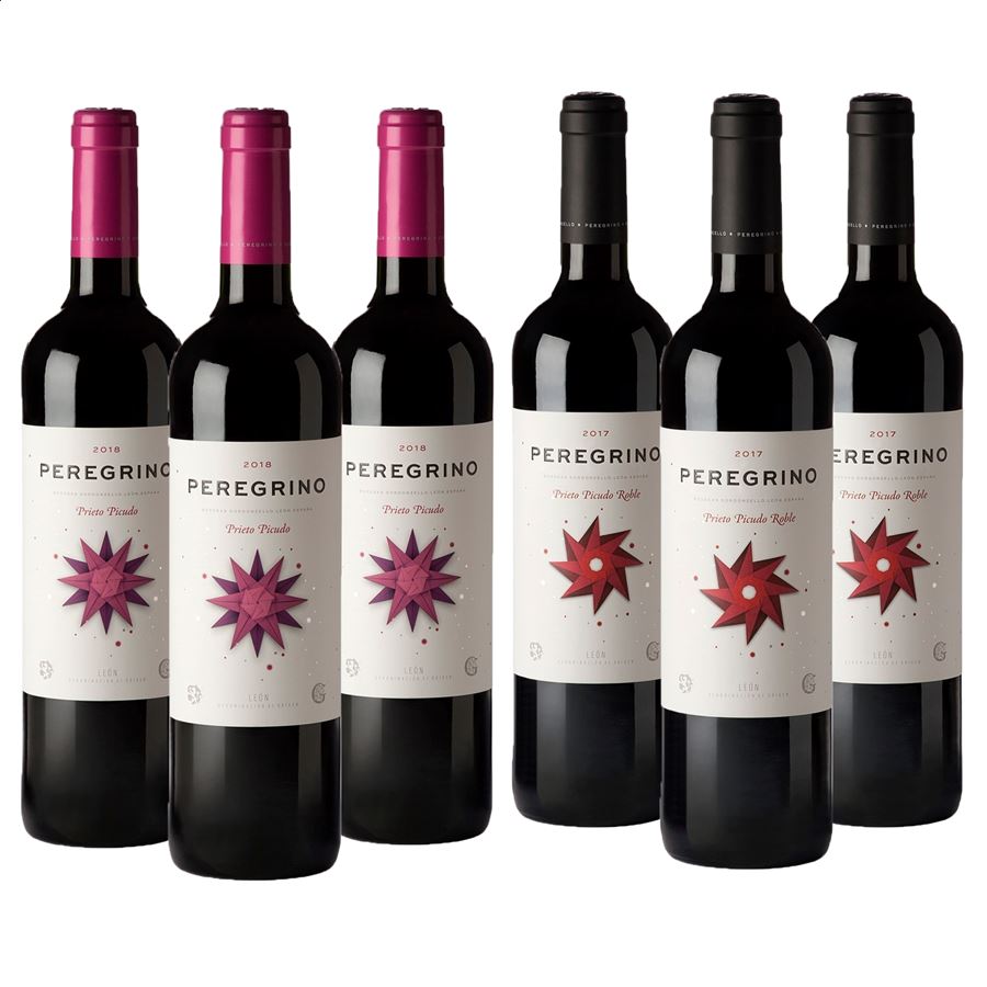 Peregrino - Lote degustación vinos tintos D.O. León 75cl, 6uds
