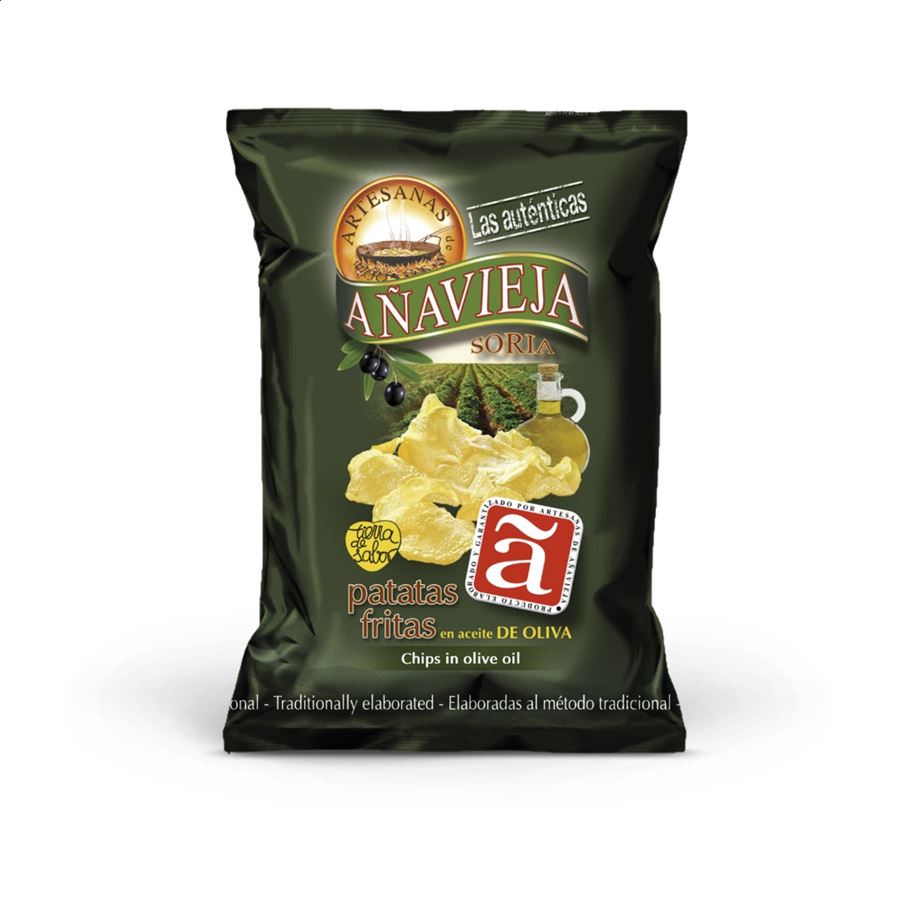 Aperitivos de Añavieja - Patatas fritas en aceite de oliva, corte clásico y corte palo, 22uds
