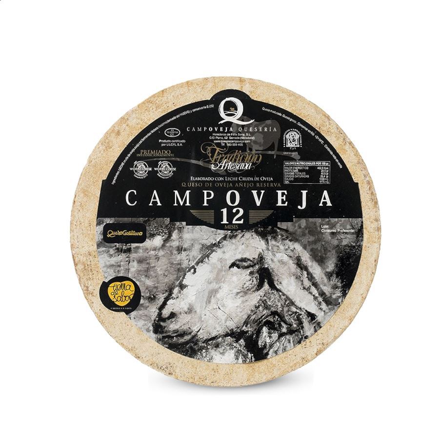 Campoveja - Queso de oveja de leche cruda añejo grande 2,5Kg