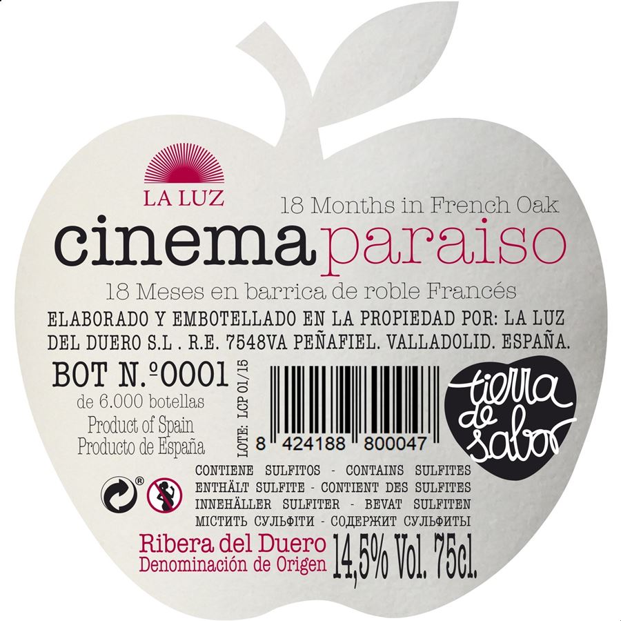 Cinema Paraíso 2015 - D.O. Ribera del Duero, 6uds