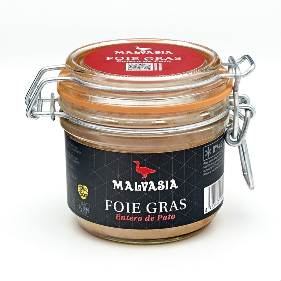 Malvasia - Foie gras entero de Pato sin triturar, 180g