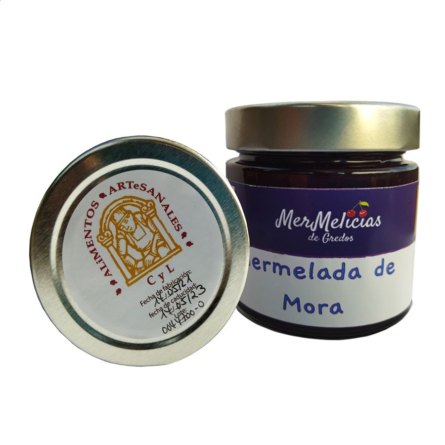 Mermelicias - Mermelada de mora 220g, 3uds