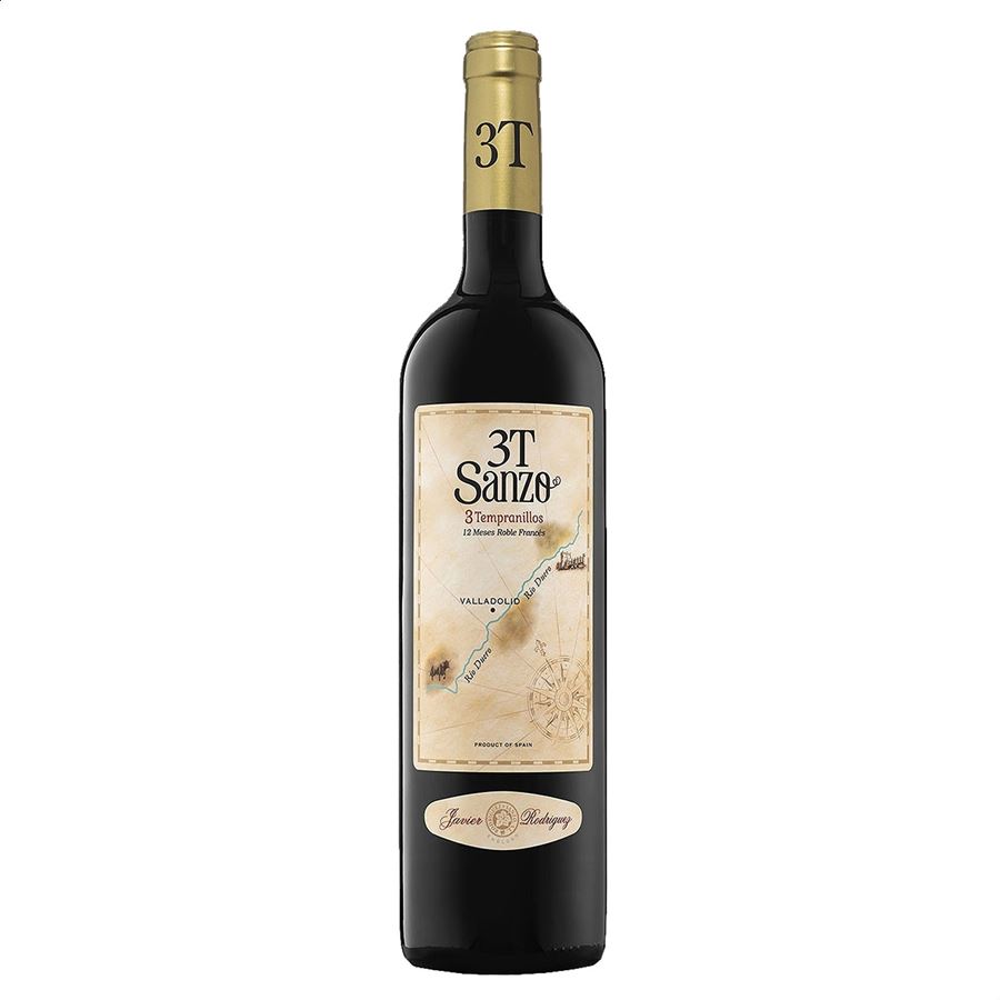 3T Sanzo - Vino tinto envejecido - IGP Vino de la Tierra de Castilla y León - 75cl 6uds