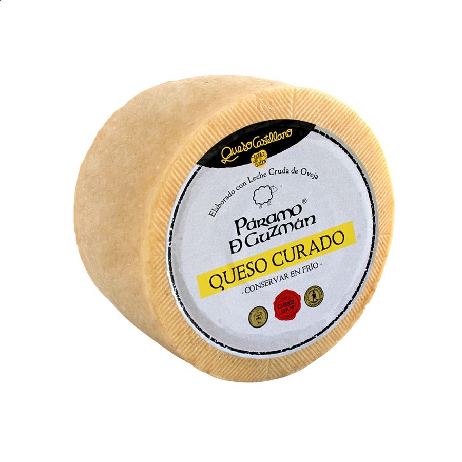 Queso Páramo de Guzmán - entero tradicional de leche cruda curado - Queso Castellano - 2,5Kg