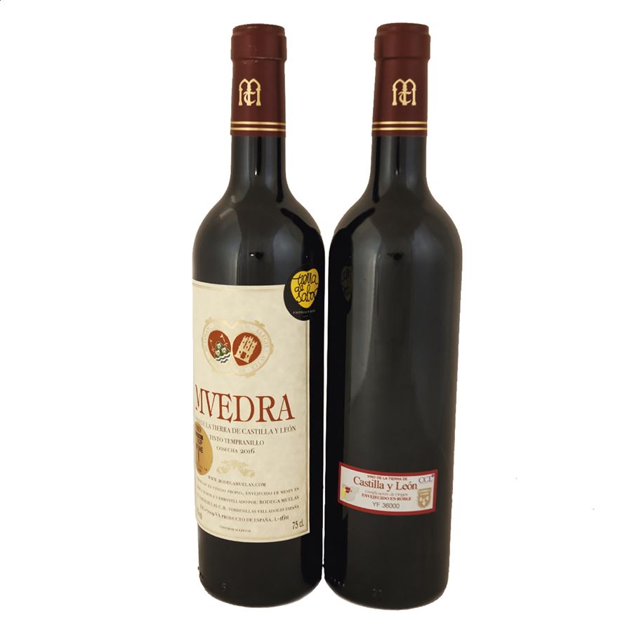 Muedra - Vino tinto envejecido 12 meses en barrica 2016 IGP Vino de la Tierra de Castilla y León 75cl, 3uds