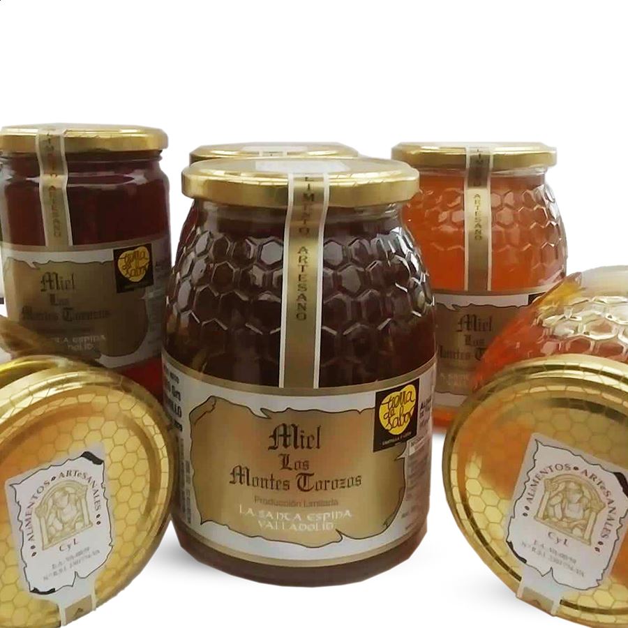 Miel Montes Torozos - Lote variado de miel de Tomillo, Encina y Espliego 750g, 3uds