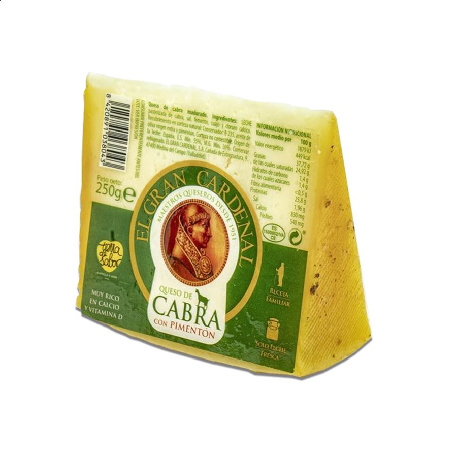 El Gran Cardenal - Lote cuñas de queso oveja y cabra de leche pasteurizada 250g, 12uds
