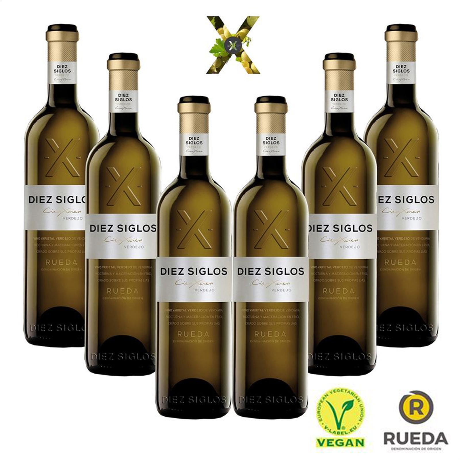 Diez Siglos - Vino blanco Verdejo D.O. Rueda 75cl, 6uds
