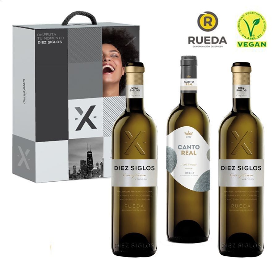 Diez Siglos y Canto Real - Vino blanco Verdejo D.O. Rueda 75cl, 3uds