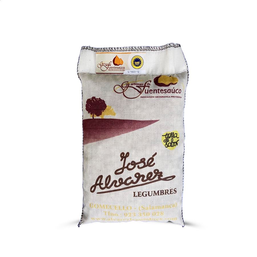 Álvarez Legumbres - Lote de legumbres envasadas en saquitos de tela de 1kg, 4uds