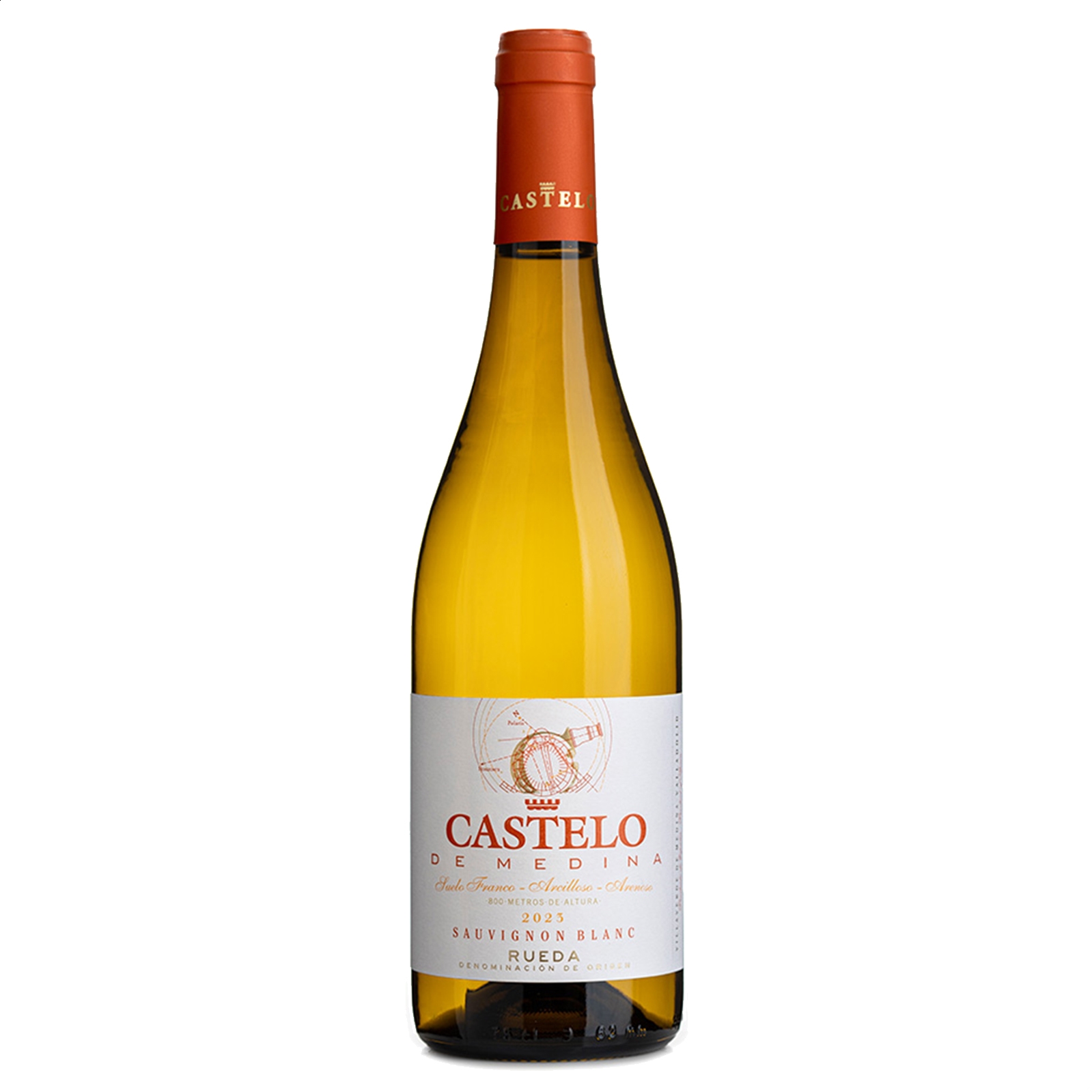 Castelo de Medina - Lote de vino blanco Sauvignon Blanc D.O. Rueda 75cl, 6uds