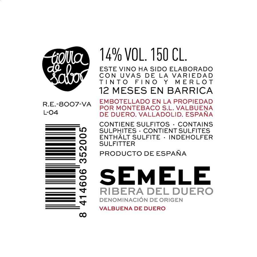 Semele - Vino tinto magnum 2020 D.O. Ribera del Duero 150cl, 3uds