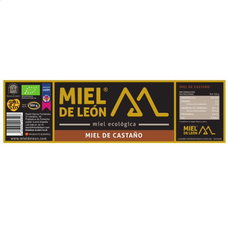 Miel de León - Miel de castaño, 4uds de 800g