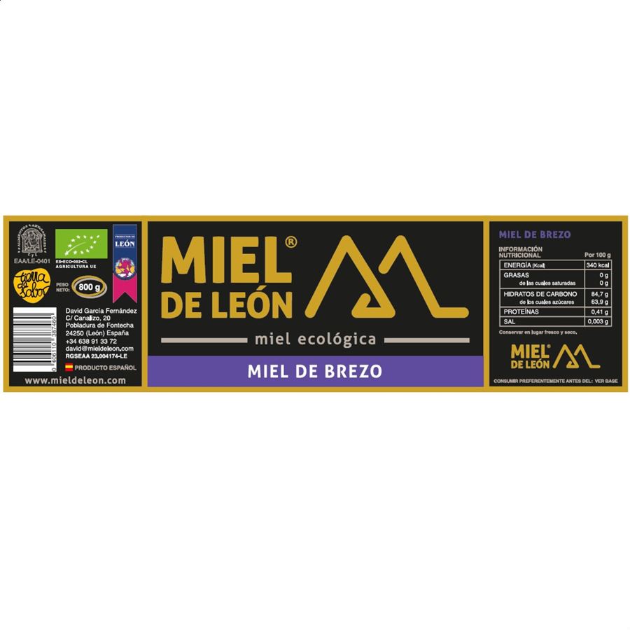 Miel de León - Miel de brezo, 6uds de 800g