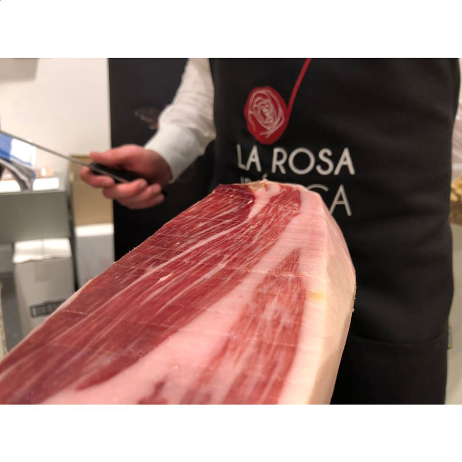 La rosa Ibérica - Jamón de bellota ibérico 50% raza ibérica cortado a cuchillo 1Kg