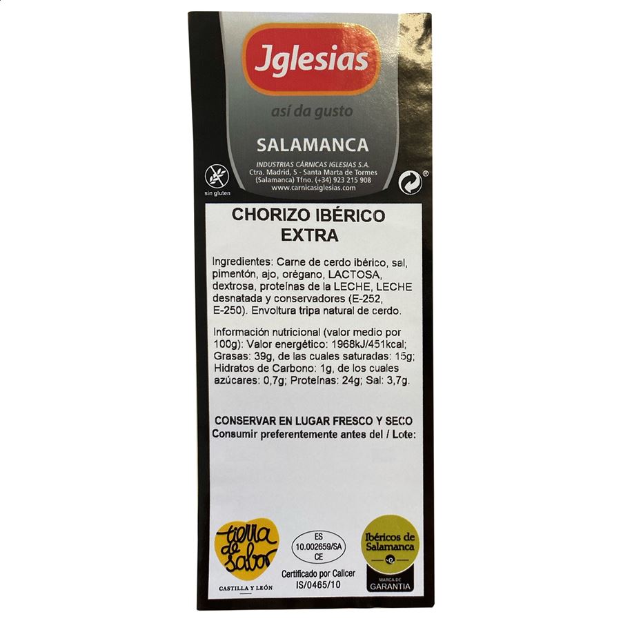 Iglesias - Chorizo cular ibérico extra de 1Kg