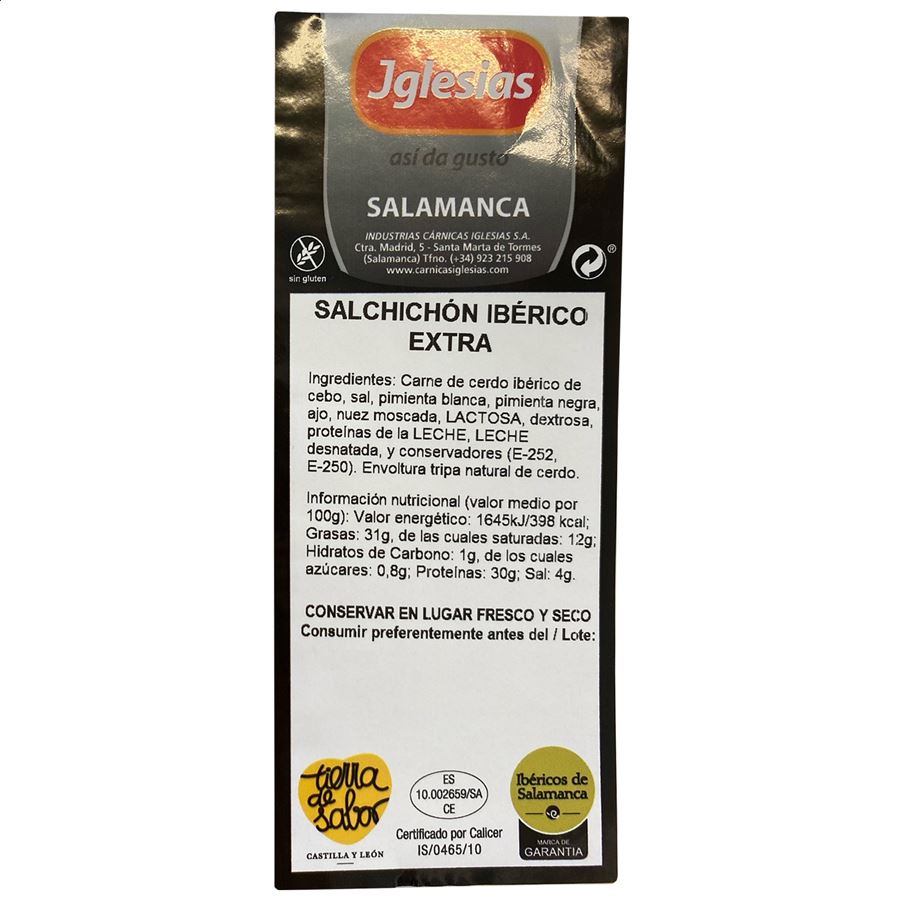 Iglesias - Salchichón cular ibérico extra de 1Kg