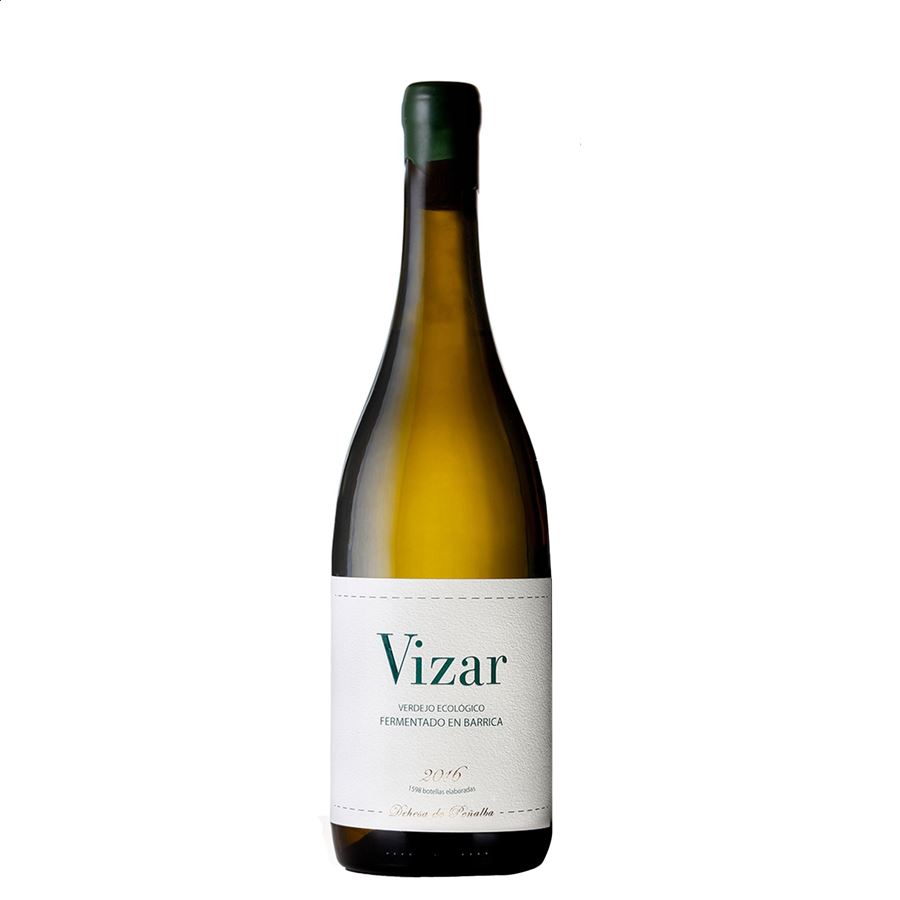 Bodegas Vizar - Vino blanco Verdejo fermentado en barrica ecológico IGP Vino de la Tierra de Castilla y León 75cl, 1ud