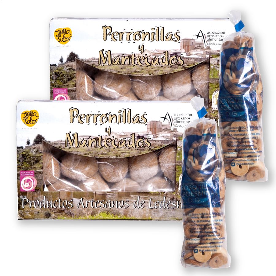 Rosquillas Ledesminas - Lote pastas variadas - 2 estuches y 2 bolsas
