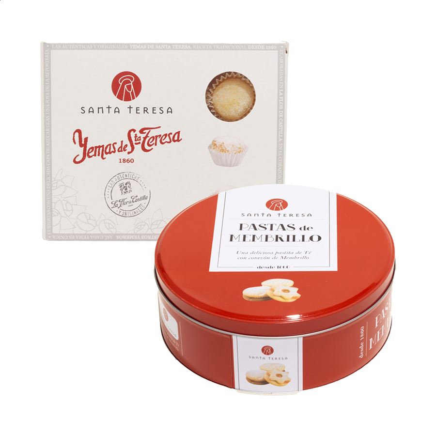 Santa Teresa Gourmet - Lote de la Flor de Castilla - Yemas, 12uds + Pastas de membrillo, 600gr