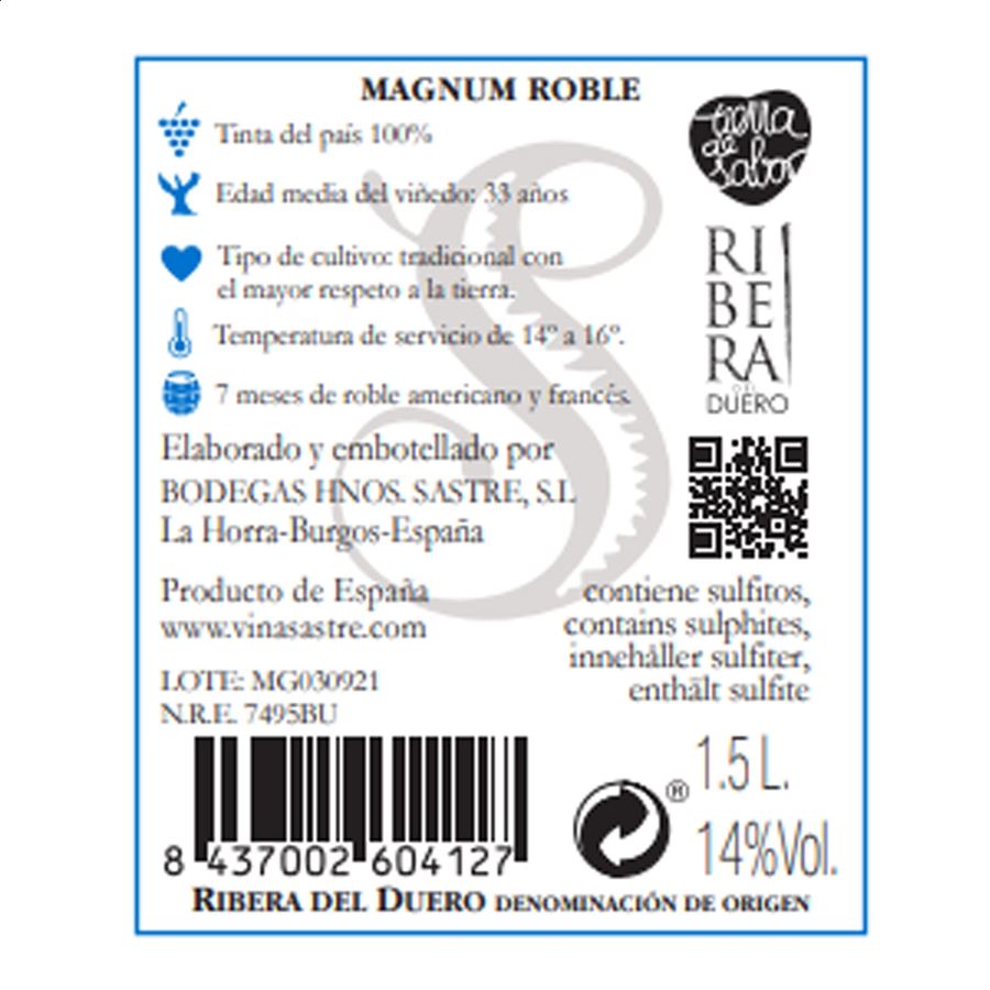Viña Sastre Roble 2020 Magnum - Vino tinto D.O. Ribera del Duero 1,5L 1ud
