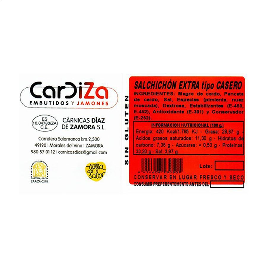 Cardiza - Salchichón extra tipo casero 450g aprox, 4uds