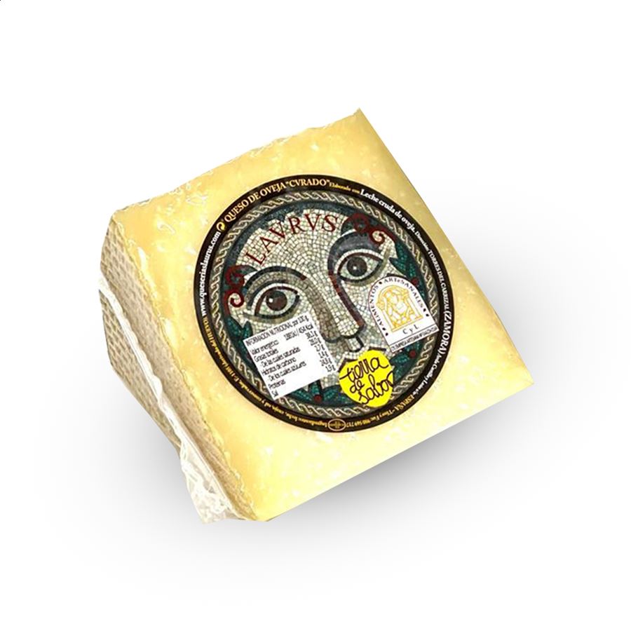 Laurus - Cuñas de queso curado y añejo de leche cruda de oveja 380g aprox, 4uds