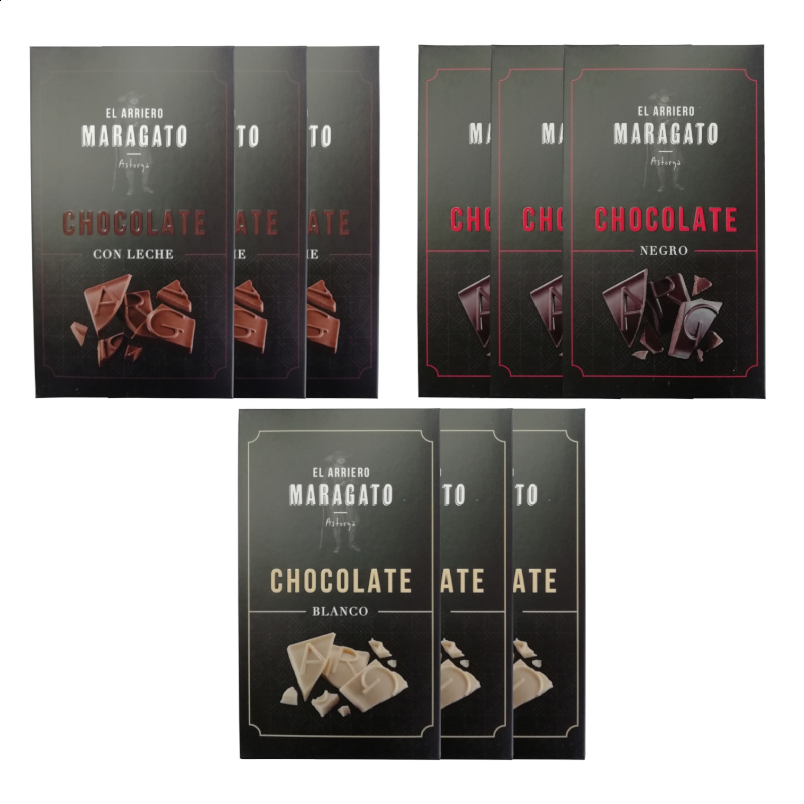 El Arriero Maragato – Lote Degustación Chocolates Artesanos, 9uds
