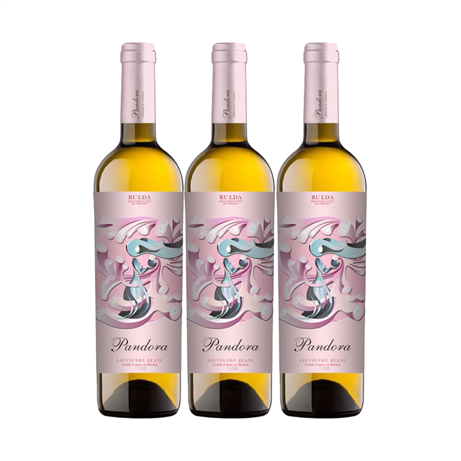 Pandora - Vino blanco Sauvignon Blanc D.O. Rueda 75cl, 3uds