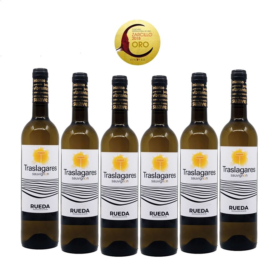 Traslagares - Vino blanco Sauvignon Blanc 2023 D.O. Rueda 75cl, 6uds