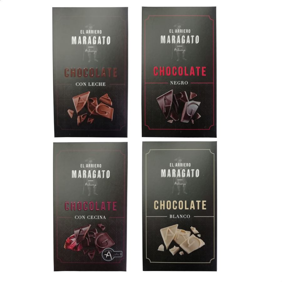 El Arriero Maragato – Lote Degustación Chocolates Artesanos, 4uds