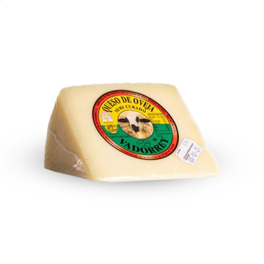 Vadorrey - Lote cuñas de queso oveja tierno y semicurado de leche pasteurizada 350g aprox, 4uds