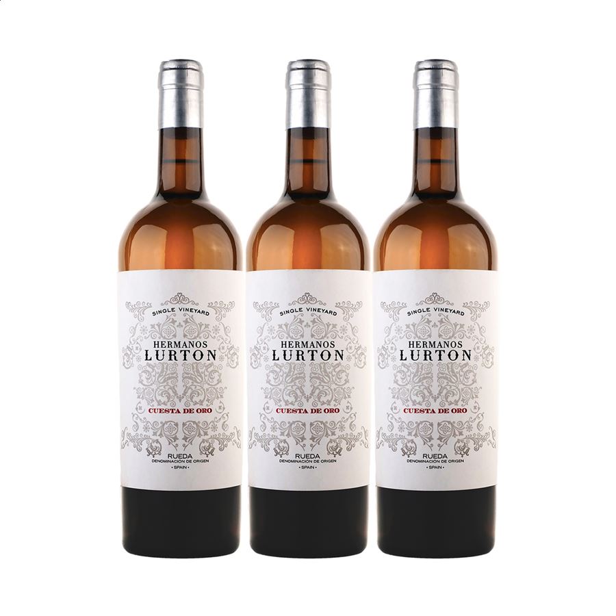 Bodegas Campo Elíseo - Vino blanco Hermanos Lurton Cuesta de Oro D.O. Rueda 75cl, 3uds