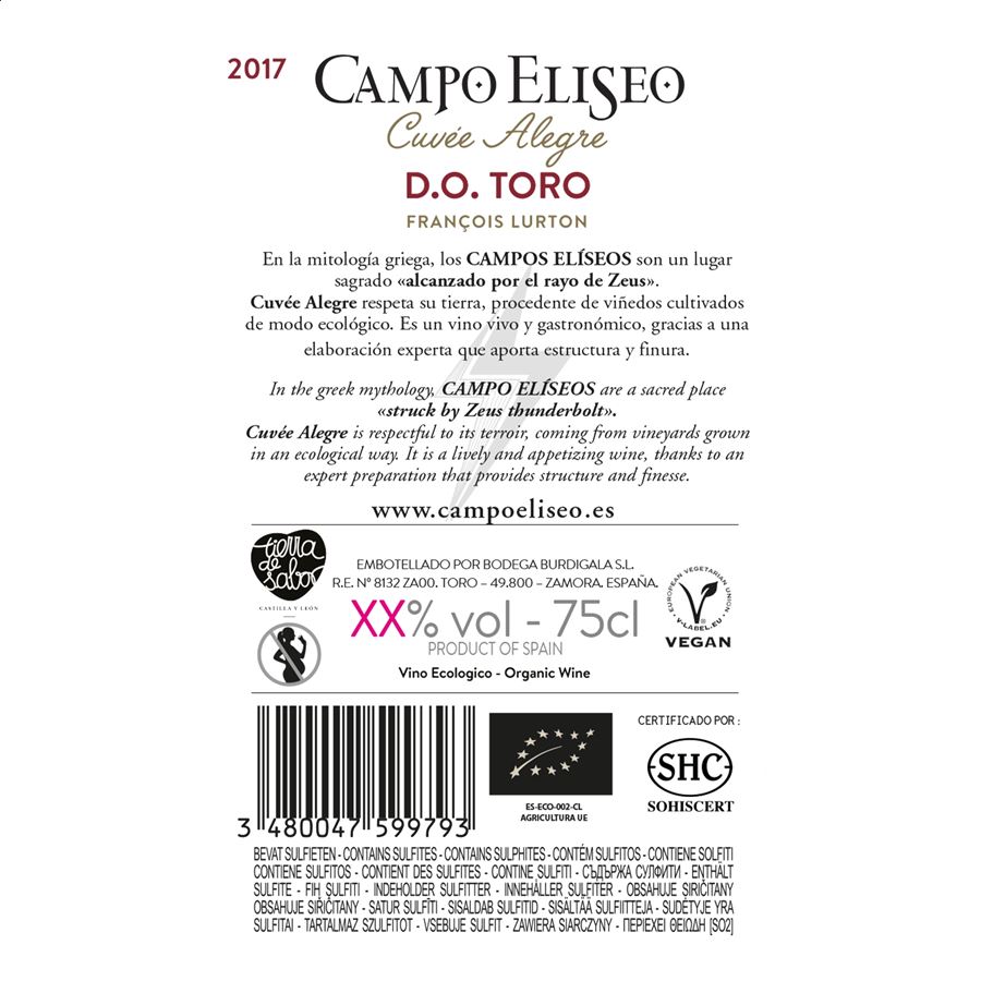 Bodegas Campo Eliseo - Vino tinto Campo Eliseo - Cuvée Alegre D.O. Toro 75cl, 6uds