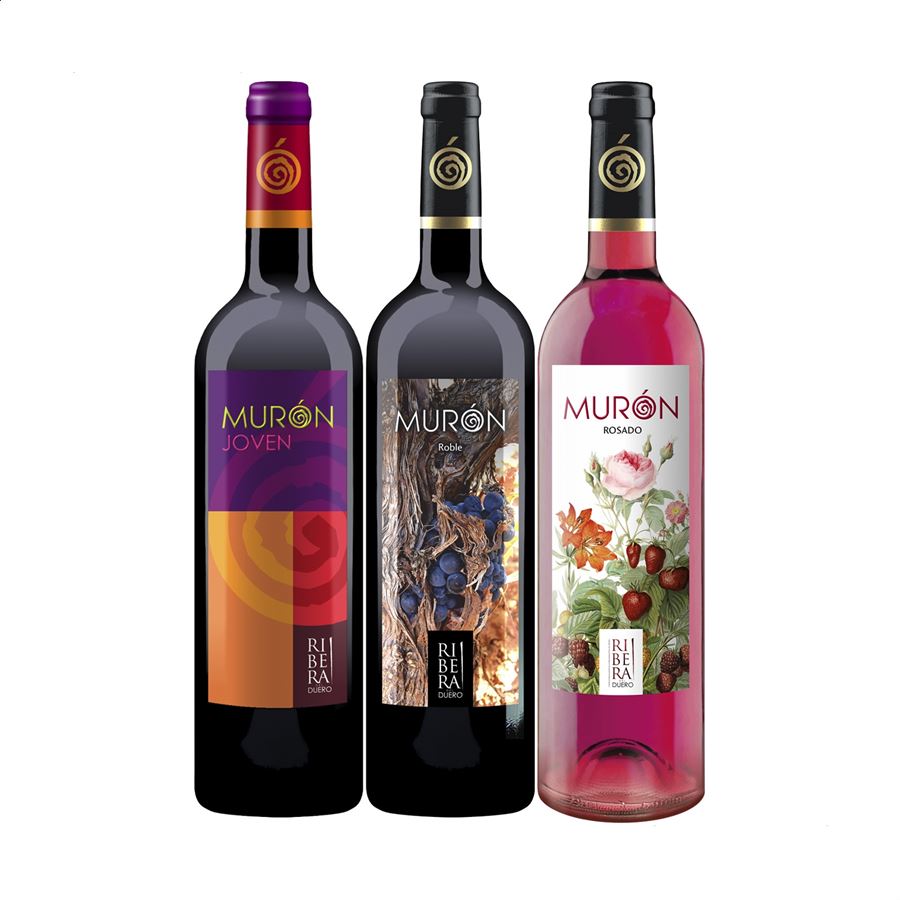 Bodega Severino Sanz - Lote Murón esenciales de vino tinto y rosado D.O. Ribera de Duero 75cl, 3uds