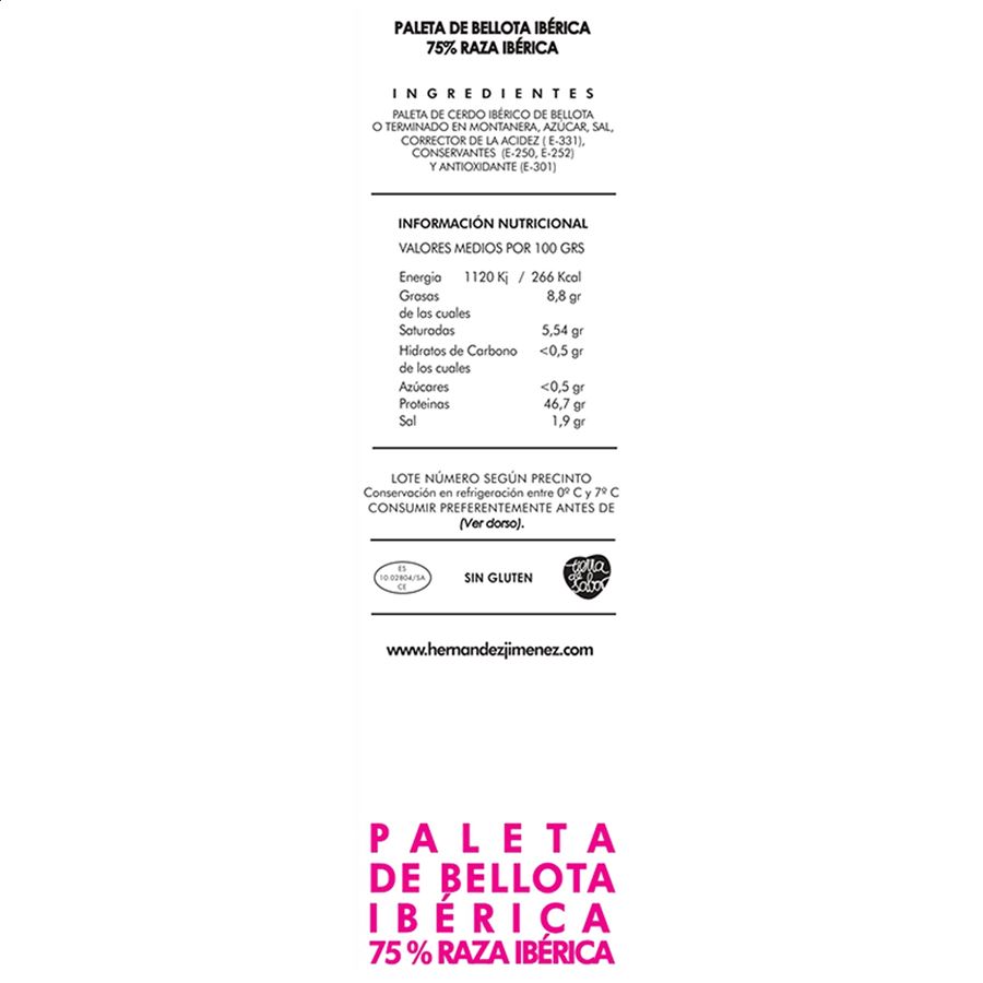 Hernández Jiménez - Paleta de Bellota 75% raza ibérica D.O. Guijuelo, 5,5kg