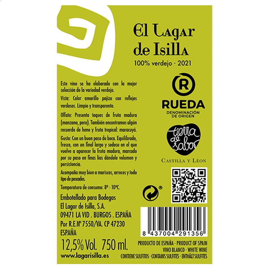 Bodegas El Lagar de Isilla - Vino blanco Verdejo D.O. Rueda 75cl, 6uds